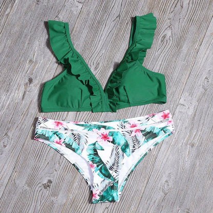 Printed Flounced Bikini - Tamra.Shop.Social