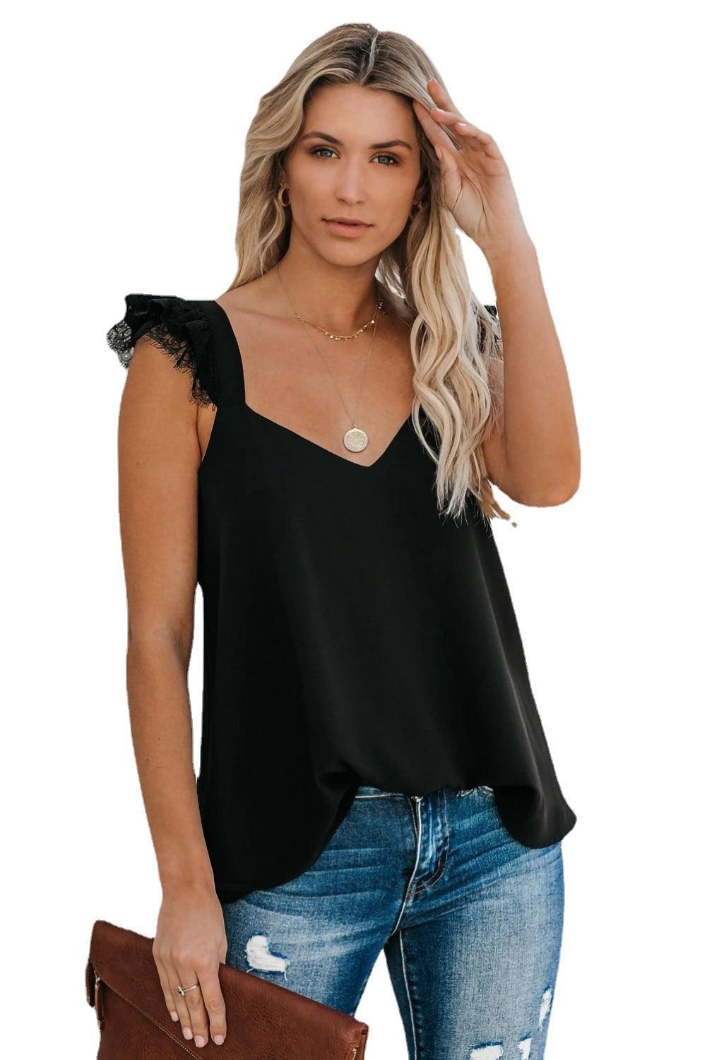 Ruffled Sleeveless Top - Tamra.Shop.Social