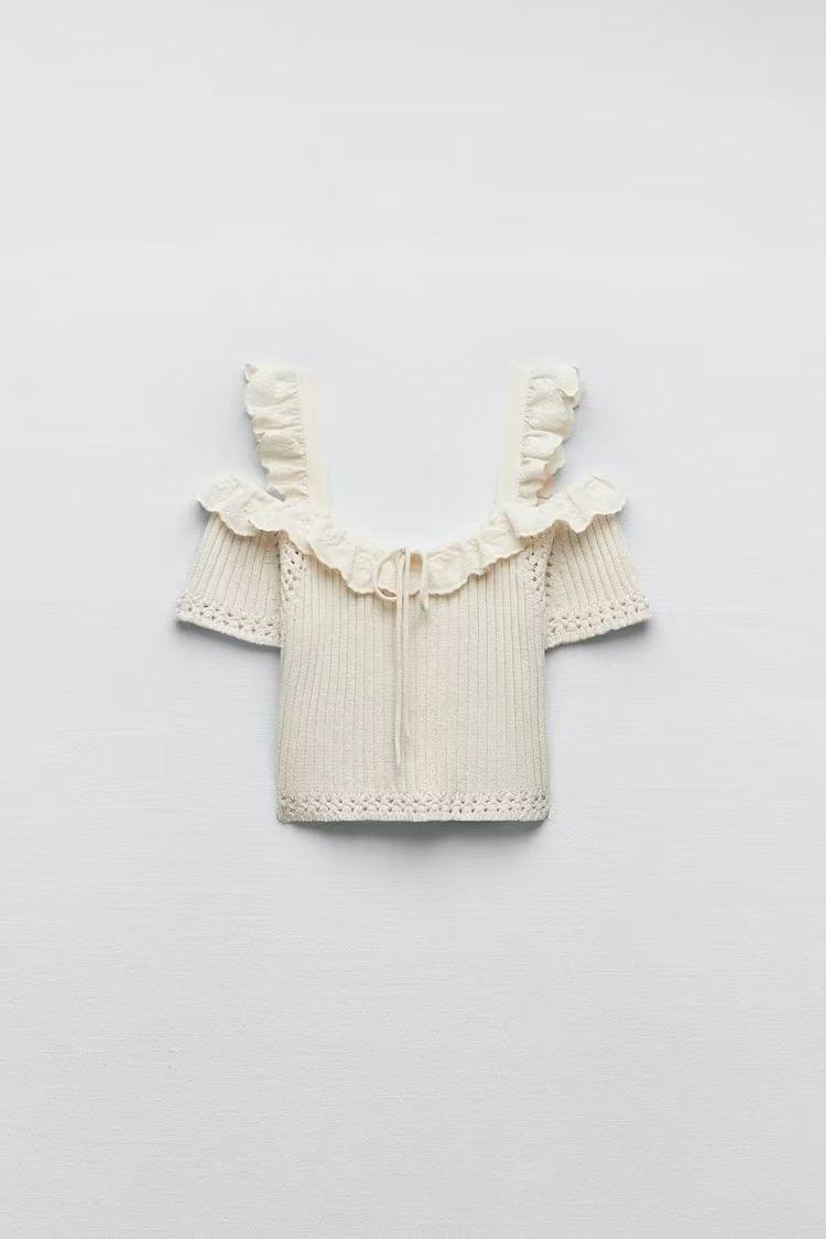 Shoulder Strap Knitted Stitched Top - Tamra.Shop.Social