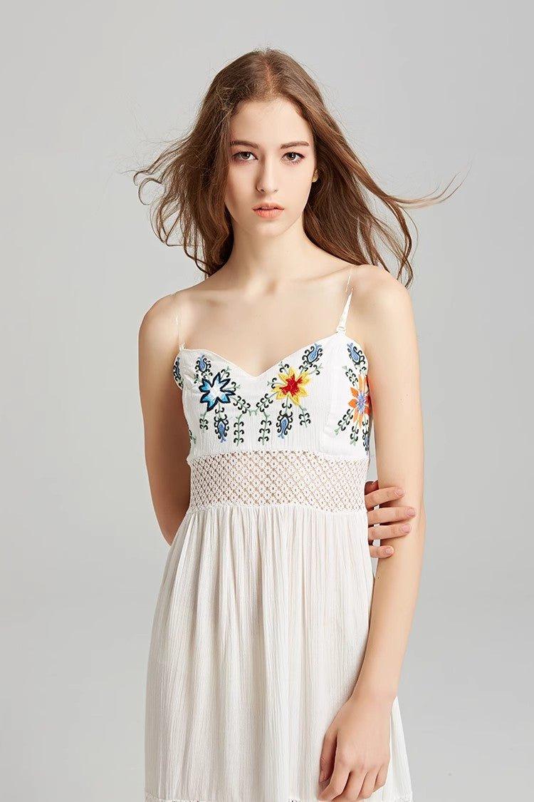 Summer Embroidered Strapless Dress - Tamra.Shop.Social
